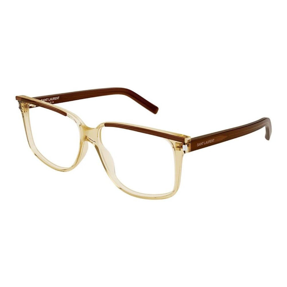 NWT SAINT LAURENT EYEGLASSES TRANSPARENT YELLOW BLACK MEN EYEWEAR